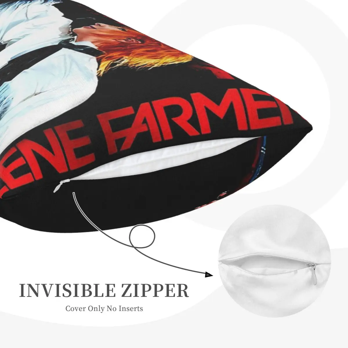 Nevermore Tour Libertine Mylene Farmer Rectangle Pillowcase Cushion Cover Decor Bedroom Bed Home Comfort Throw Pillow