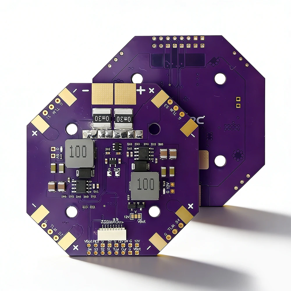 High Power PDB for Drone Robot 12S LiPo, 8-60V Input 440A Current Sensor, Dual BEC 5V 5A & 12V 4A, 30.5mm Mount X-Class