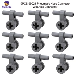 10PCS 99021 Pneumatic Hose Connector with Axle Connector Building Block MOC Parts 53895 DIY Brick GDS-985 Compatible with Legoed