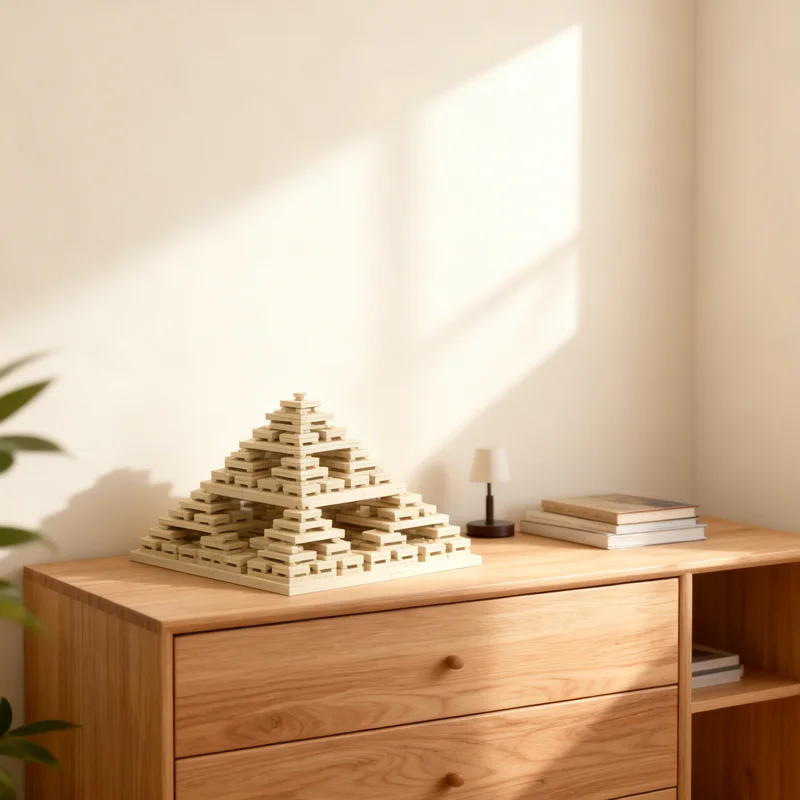 

3580 деталей MOC: Пирамида Серпинского, очень большая художественная модель, строительные блоки, подарок для самостоятельной сборки, креативный коллекционный декор, премиум-класс для взрослых