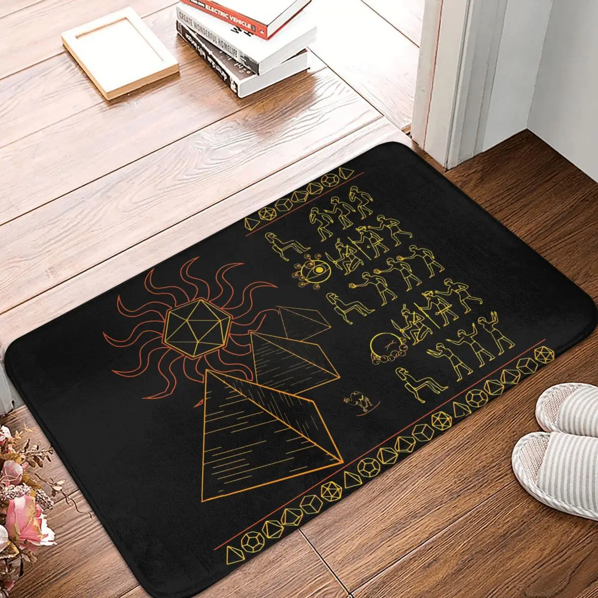 DnD Game Non-slip Doormat Ancient Tablets Of Roleplaying Knowledge Bath Kitchen Mat Outdoor Carpet Indoor Modern Decor