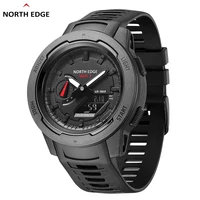 NORTH EDGE Mars 3 reloj militar para hombre caja Digital de fibra de carbono para hombre resistente al agua 50M relojes deportivos reloj de pulsera LED de hora mundial
