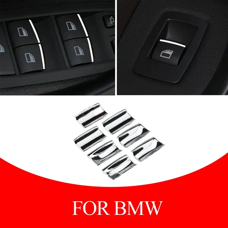Car Windows Lifting Control Button Decorative Strip For BMW 1 2 3 4 Series X1 X2 X3 F20 F22 F30 F31 F34 F32 F10 F11 F01 F02 F48