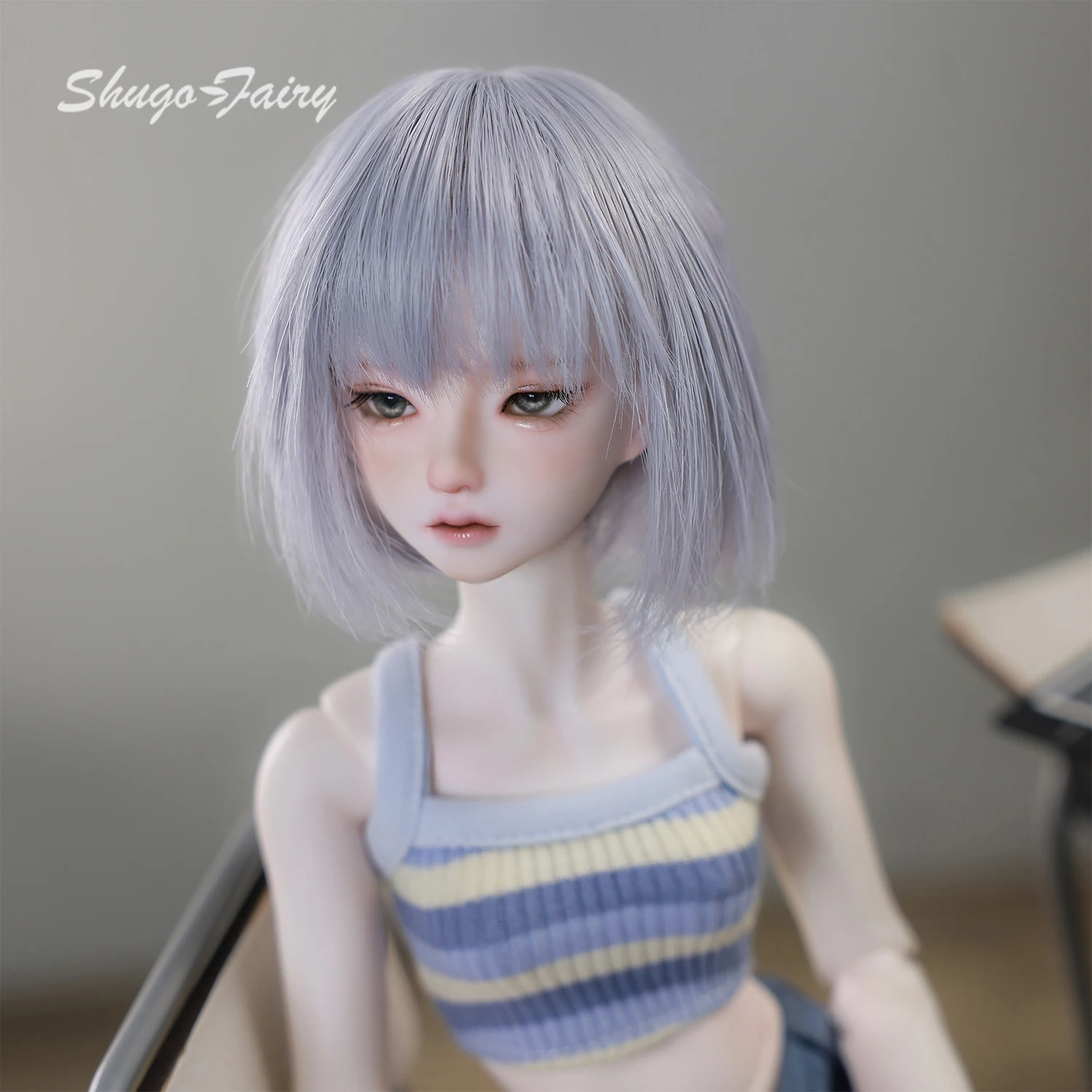 

ShugaFairy Rosalind A 1/4 BJD Summer Melancholic Лицевая панель Тонкое тело Маленький бюст Повседневный наряд, Полный комплект с париком Оригинальная кукла