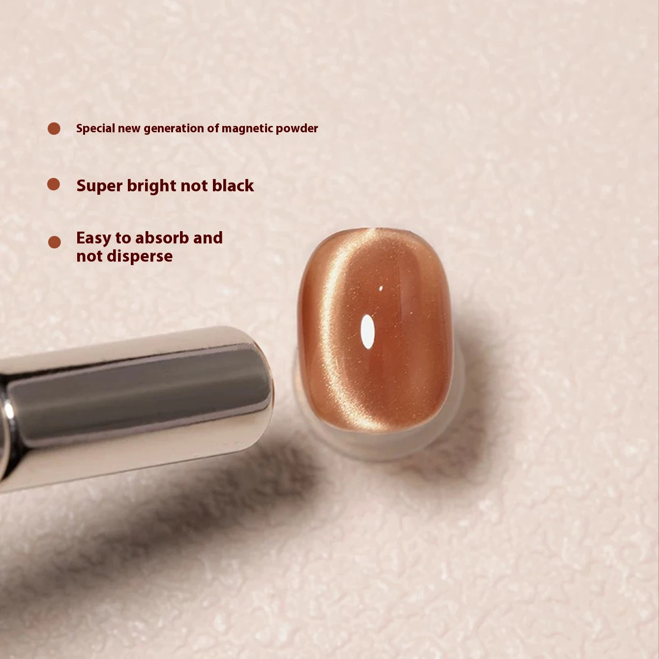 MN 10ML Zimowy najlepiej sprzedający się Li Ge Retro Champagne Gold Glass Bead Cat's Eye Gel Nail Polish 2025 Nowy wybielający żel polski