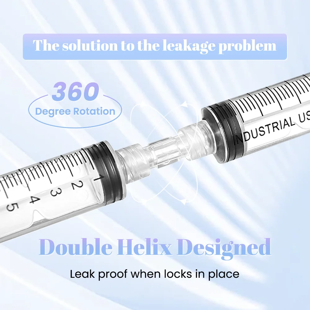 Pp Material Transparent Syringe Double-Way Connector Use In Sterile Environment Leak Proof Luer Thread Connector