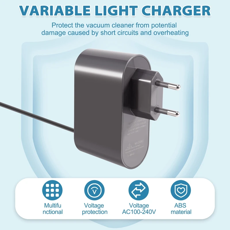Carregador 26.1v para aspirador de pó dyson v6 v7 v8 sv03 sv04 sv05 sv06 sv07, dc59 dc58 dc62 dc60 dc61 dc72 dc74 plugue da ue