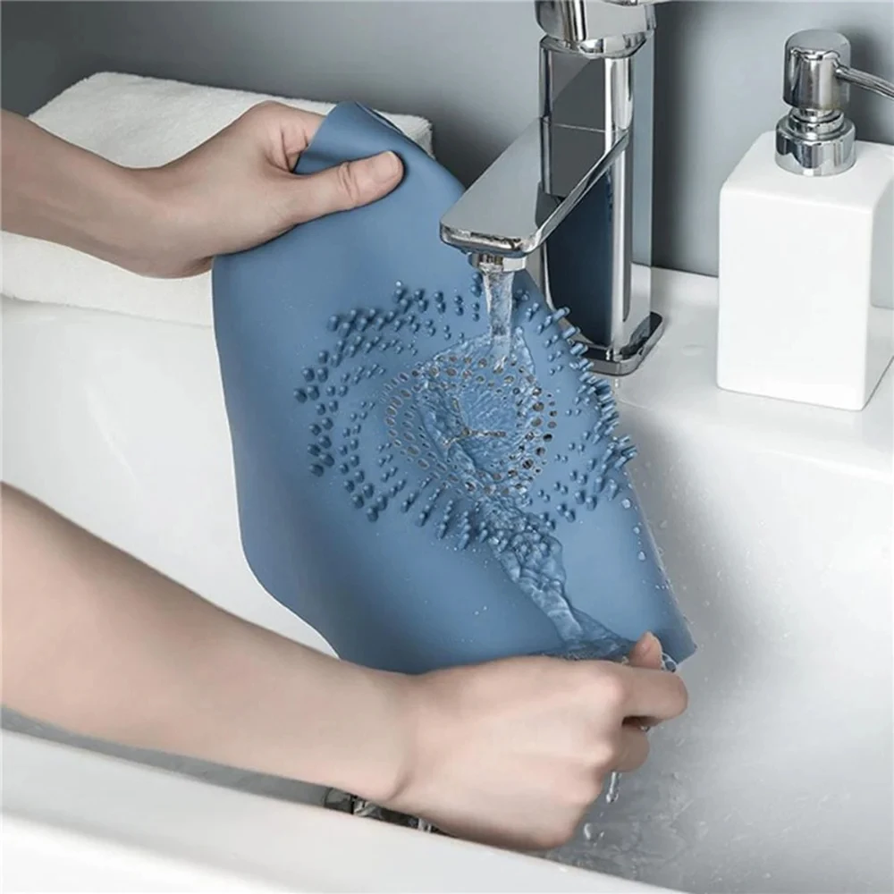 Silicone Floor Drain Anti Clogging Hair Catcher With Stopper Pad  Bathroom Floor Drain Cover  Sink Filter Bathroom Kitchen image 2
