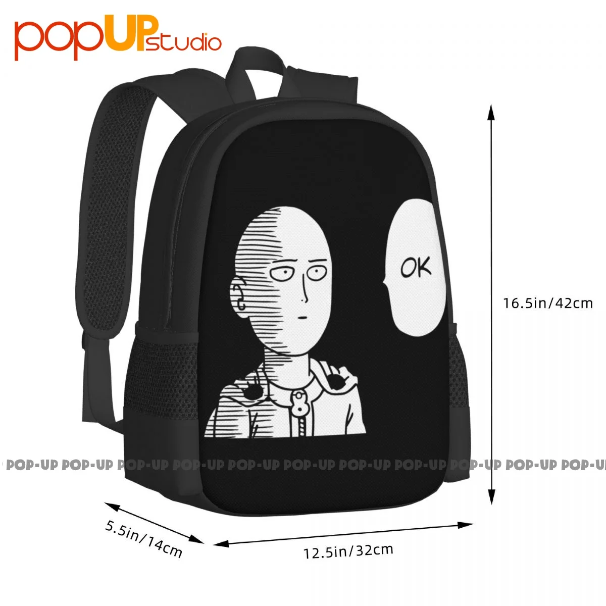 Ok One Punch Man Strongest Hero No Hair Saitama Backpack Large Capacity Hot Shoe Bag 3d Printing Large Capacity