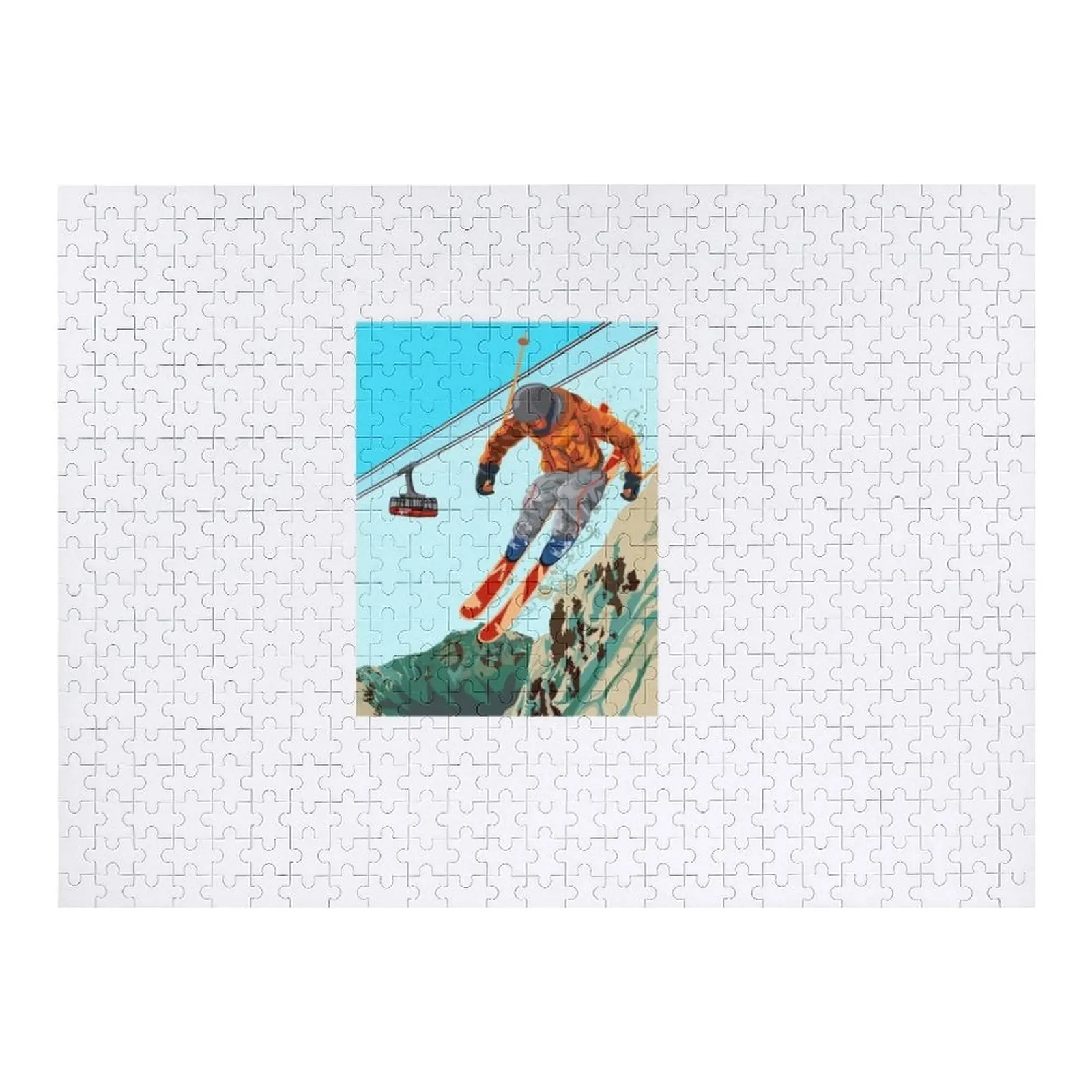 

Skiing Jigsaw Puzzle Personalised Jigsaw Toddler Toys Puzzle