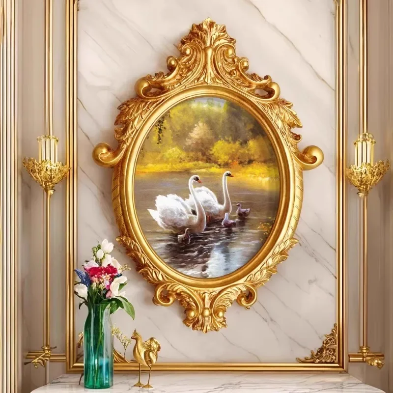 Swan Lake Entrance Entrance Decorative Painting Living Room Corridor Hanging Painting Landscape Mural Entrance Corridor European