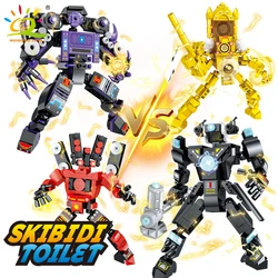 HUIQIBAO DIY Skibidi Toilet Man Monitor Man Building Blocks Set Titan Speaker Man Titan Camera Model Bricks Toys for Girls Adult
