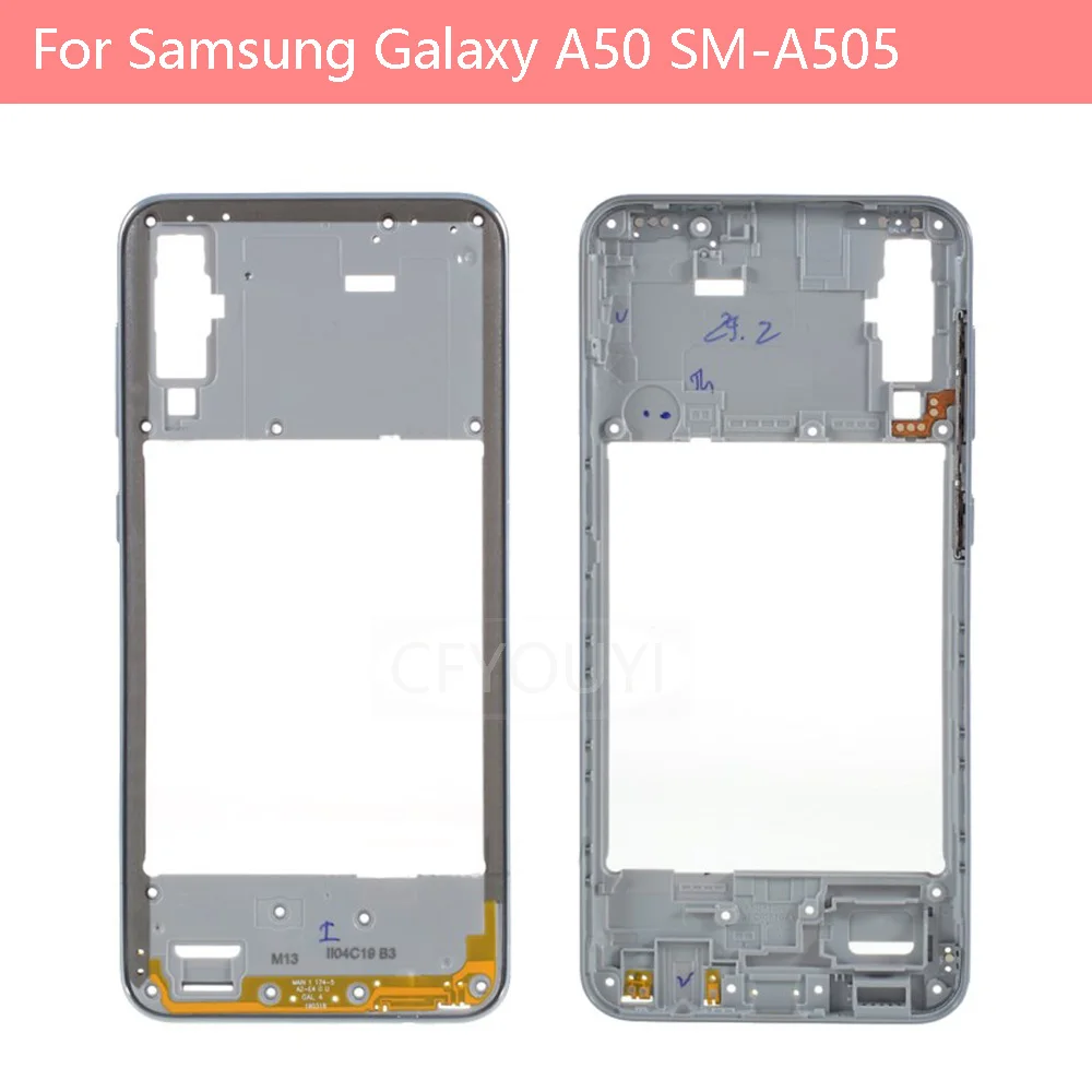 For Samsung Galaxy A50 A505 Back Housing Frame Middle Plate Repair Part