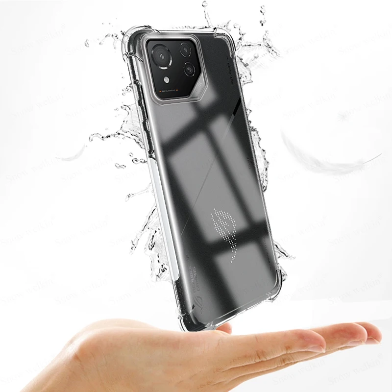 For ROG Phone 8 Pro Airbags Buffer Full Protection Case For Asus ROG Phone 8 Pro Clear Soft TPU Shockproof Back Case Cover