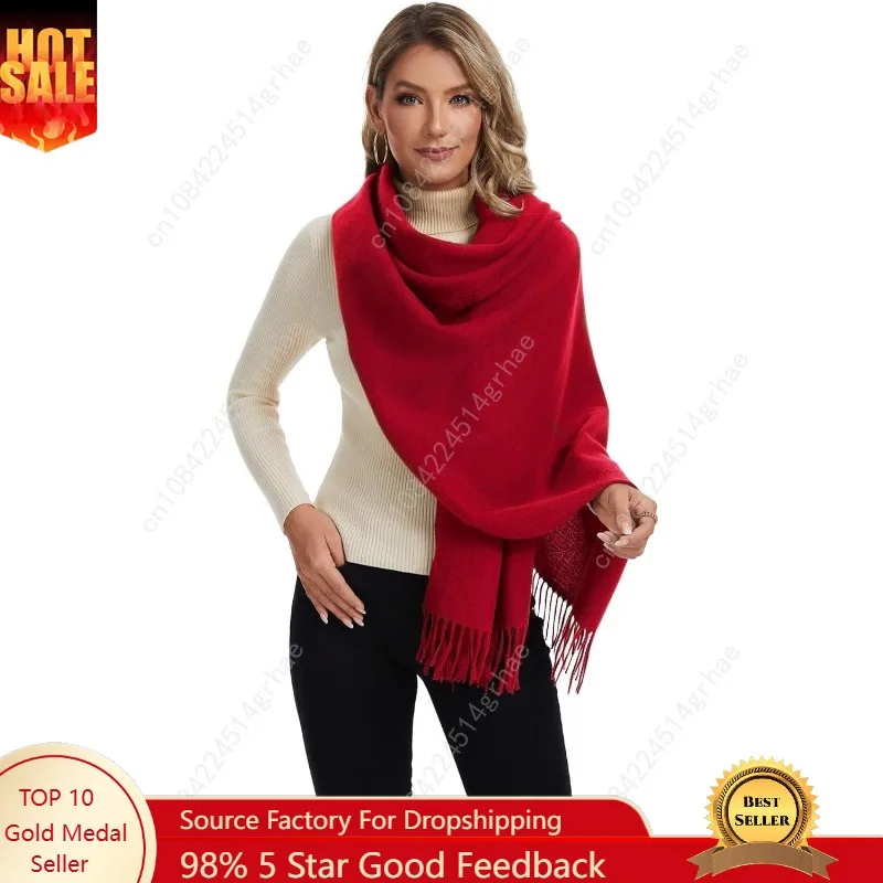 

CHUNG Women Scarf Pashmina Wrap Shawl Fashion Gift Bride Wedding Bridesmaid Solid Cashmere Feel Soft Winter Warm Long