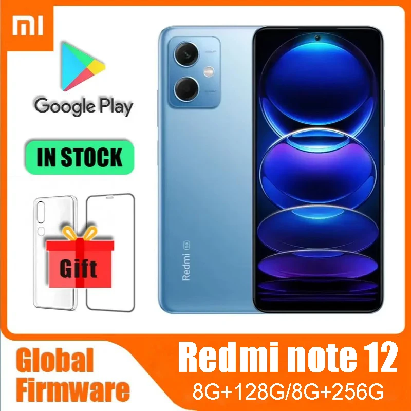 Xiaomi Redmi Note 12 5G 2400x1080 Smartphone 33W Fast Charging Global rom 48MP Qualcomm Snapdragon 4 Gen1 used phone