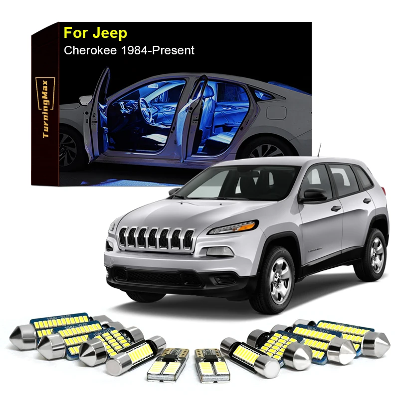 

Canbus Interior Lighting LED Bulbs Kit Package For Jeep Cherokee KL 1984-Now Dome Map Trunk Lights Indoor Lamps Car Accessories