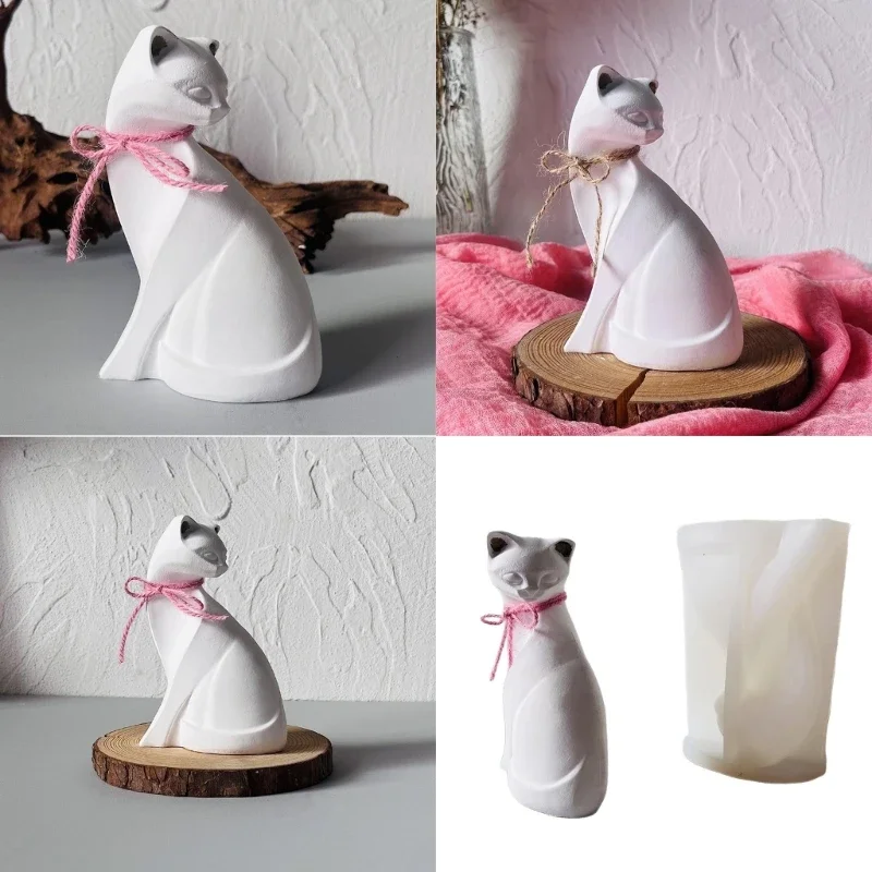 

Cats Figurine Silicone Molds for Epoxy Resin Soap Home Decoration Temperature Resistant Chocolate Fondant Molds Y5GB