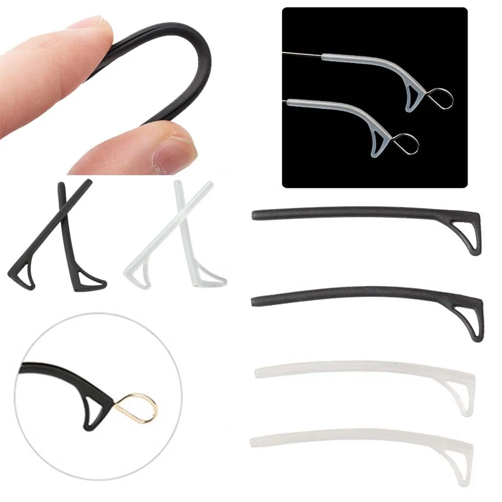 Fixed Soft Silicone Eyeglass Holder Anti-Lost Eyeglass Accessories Legs Sleeve Ear Hooks Glasses Cover