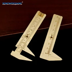 Measuring tool 0 ~ 80mm mini solid brass slide ruler single and double scale vernier gold caliper portable tool