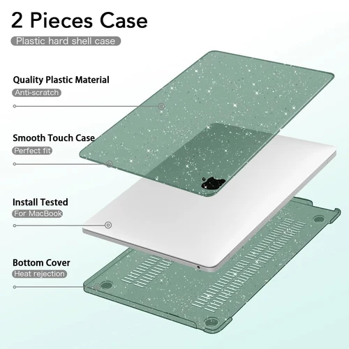Imagen 2 del producto EGYAL para Macbook Air 15 M2 funda para Air 13,6 2022 Pro 13 pulgadas funda para M1 Pro 14 16 funda para M1 Air 13 A2337 carcasa dura