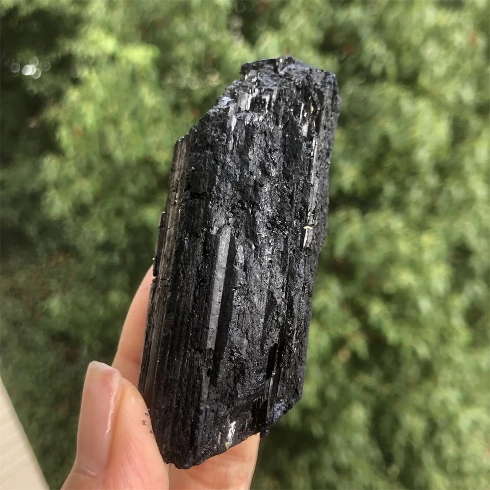 Natural Black Tourmaline Rough Quartz Ore, Crystal Mineral, Reiki Healing Spirit, Home and Office Degaussing Decoration