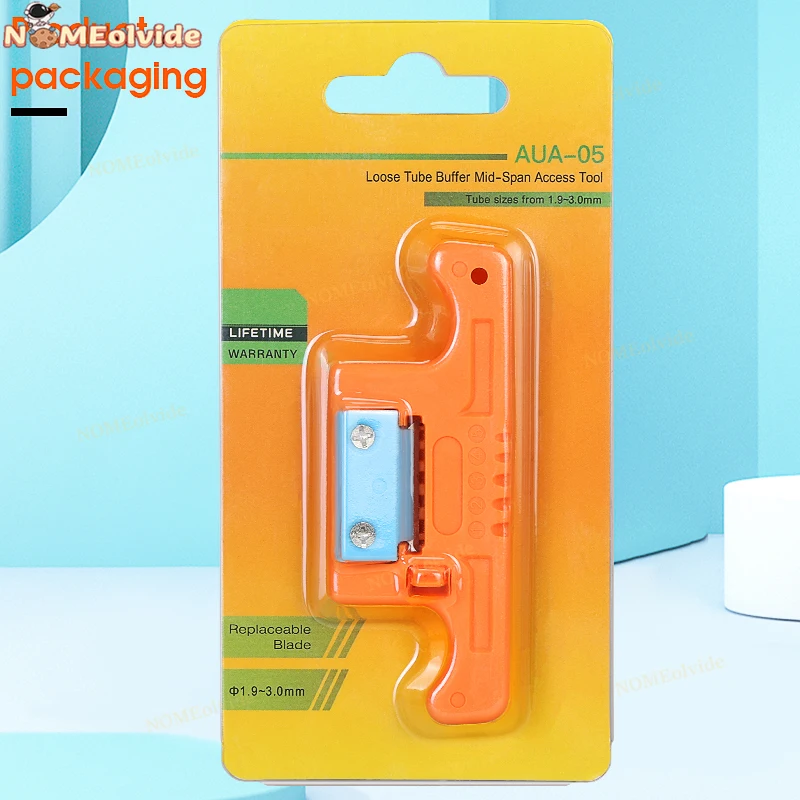 AUA-5 Fiber Cable Ribbon Stripper, tampão de tubo solto, Mid-Span Access Tool, lâmina substituível, AUA-05, 1,9mm a 3,0mm, MSAT5