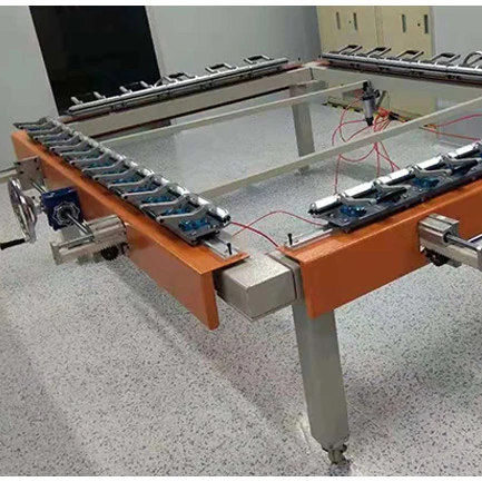 Double Clamp Mechanical Mesh Screen Stretching Machine for Silk Mesh Frame Tightening