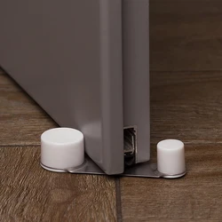 1pc Stainless Steel Door Stopper Floor Wall Silicone Rubber Stops Doorstop House Floor Door Wedge Stop Handle Protector