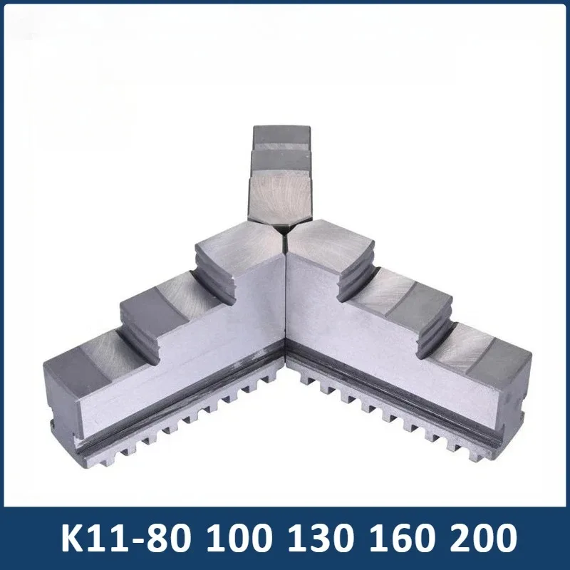 

K11-80 K11-100 K11-125 K11-130 K11-160 K11-200 Chuck Three Jaws Universal Three-jaw Chuck Card Foot 3Pcs/Set Mechanical