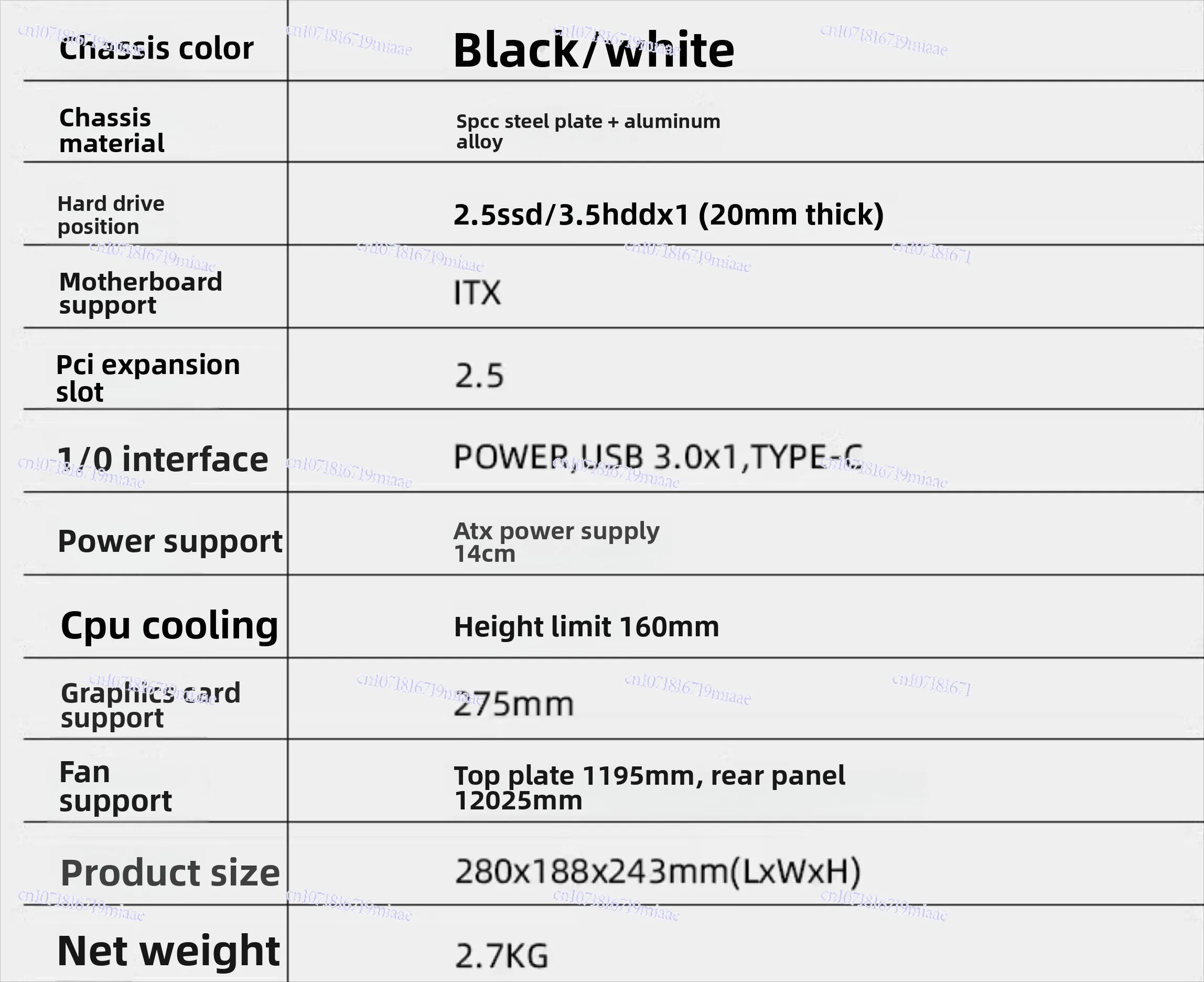 G200 Case Draagbare ITX Draagbare TYPECmini Computer Hoofdbehuizing Desktop