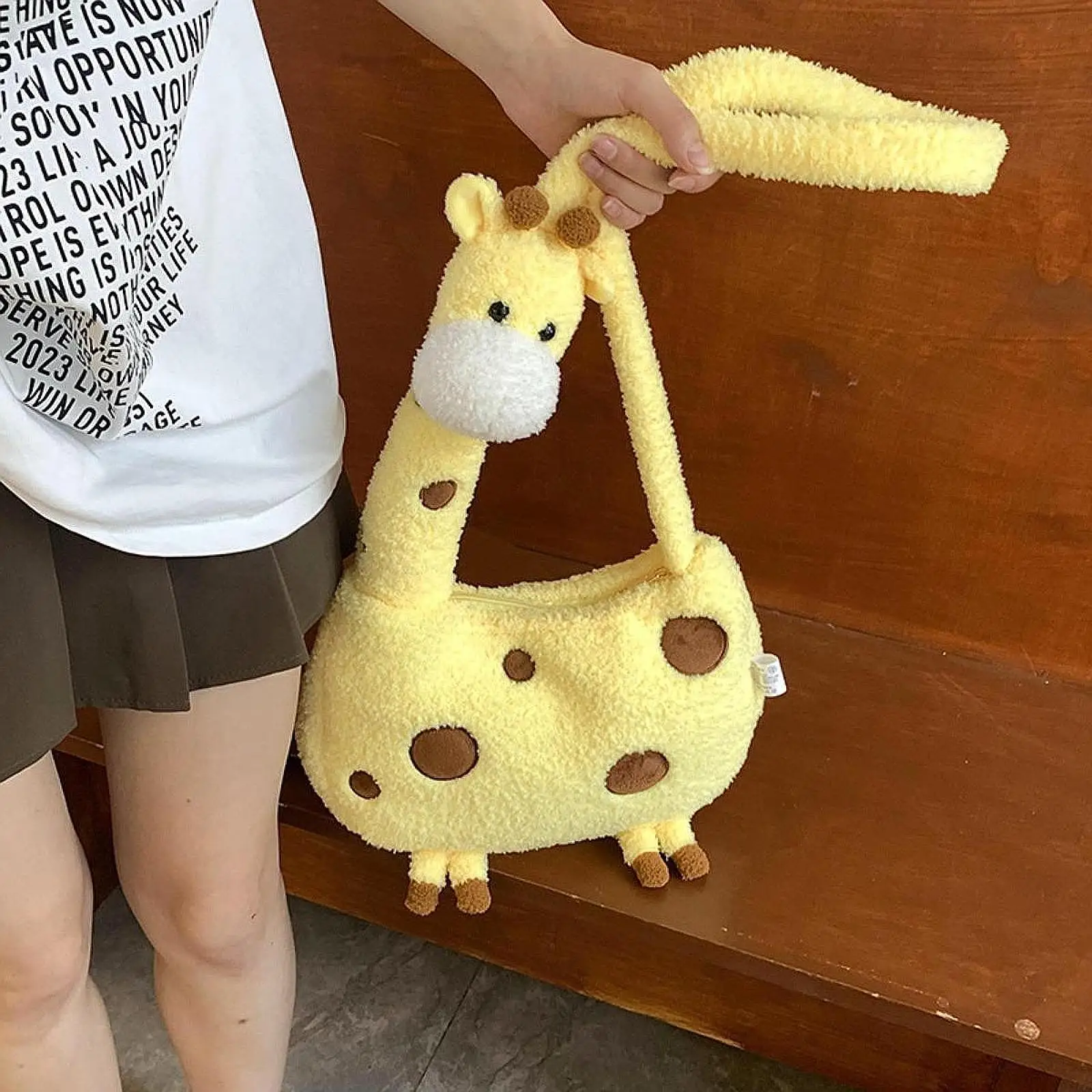 Giraffe Crossbody Bag Shopping Bags Funny Satchel Adjustable Strap Shoulder Bag