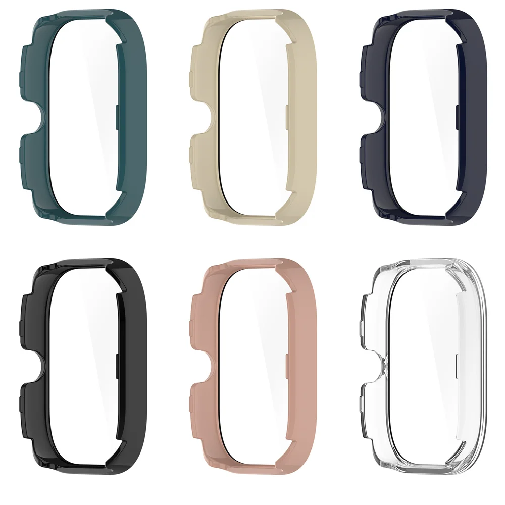 Redmi Watch 5 화면 보호기 용 유리 필름이있는 2in1 PC 케이스 SmartWatch 보호 커버 프레임 필름 쉘 하드 안티 스크래치