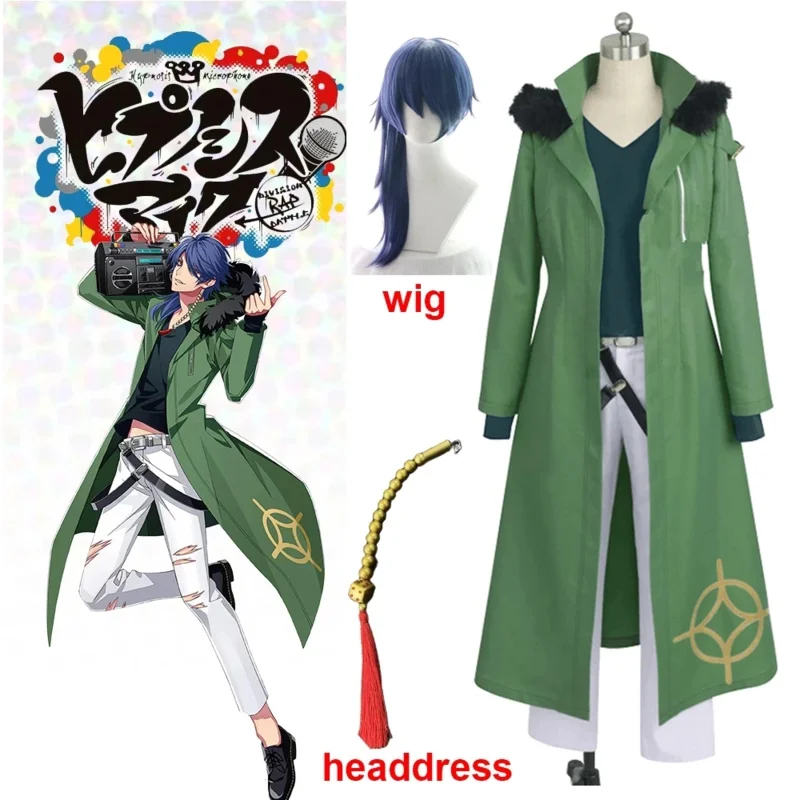 새로운 성우 부문 최면 마이크 부문 랩 배틀 아리스가와 주사위 Fling Posse Dead or Alive 코스프레 의상 가발 할로윈