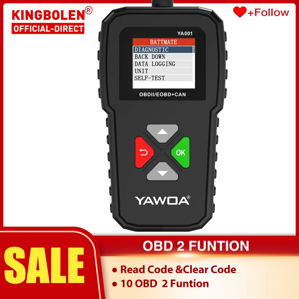 OBD2 Scanner YA001 Auto Diagnostic Tools OBDII EOBD Code Reader 12V Car Diagnosis PK LAUNCH X431 CR3001 YA101 Elm327