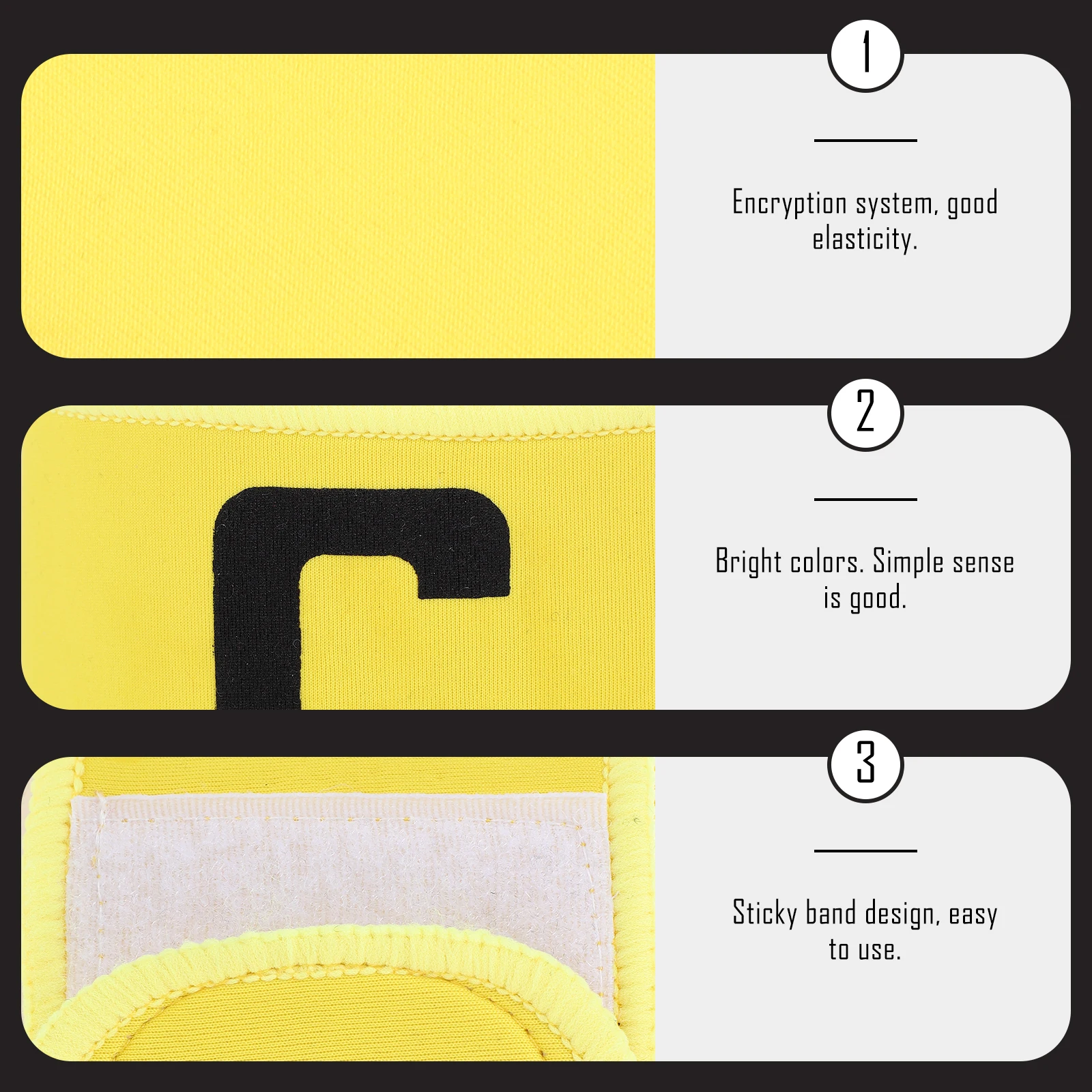 

2pcs Captain Elastic Bands for Soccer Football Multi-function Arm Captain Sports Accessories Portable