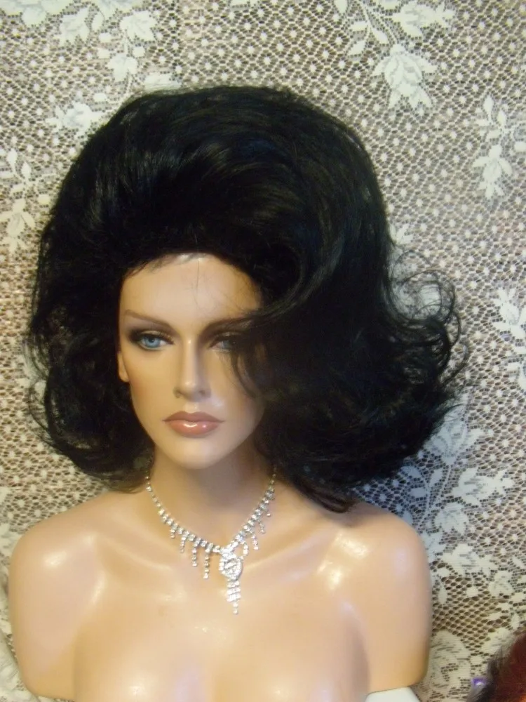 ELITE BRAND WIGS! GLAMOROUS SHORT WAVY SIDE DO FLIP VOLUME TEASED HOLLYWOOD GLAM