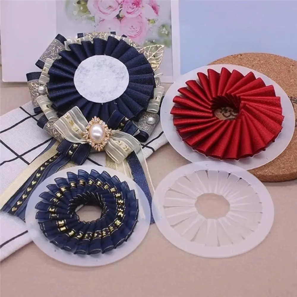 DIY Rosettenmacher für 9cm, 12cm, 15cm Bänder, Transparentes Bandblumen-Herstellungswerkzeug, Figuren, DIY Bandbroschen, Abzeichen-Bastelset – Detail 7