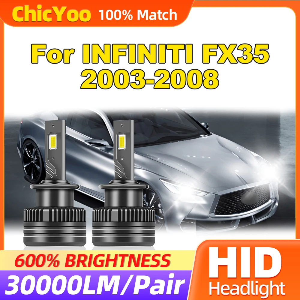 

30000LM Canbus LED Headlight Bulbs 120W HID Xenon Headlamps 12V 24V Front Lamps For INFINITI FX35 2003 2004 2005 2006 2007 2008