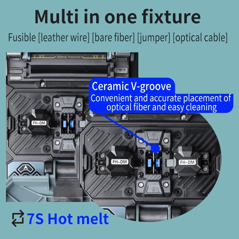 Ceyear Av6481 Beste Kwaliteit B5/A9 Optische Kabel Pigtail Fiber Fusie Lasmachine 6-Motor Automatische Core Uitlijning Splicing