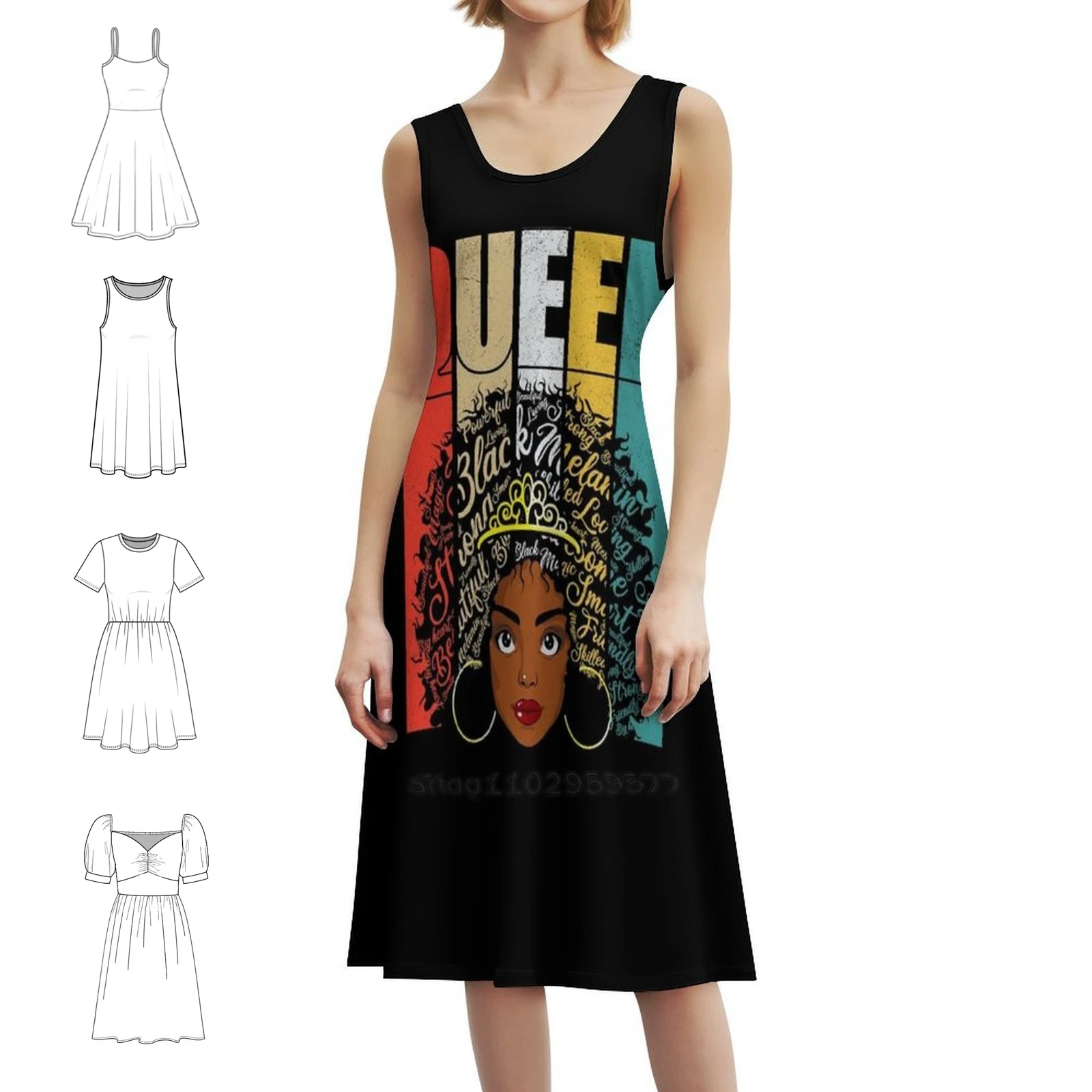 

Американская африканская женская одежда для девочек, афро-черное меланиновое платье в корейском стиле для женщин, элегантное повседневное платье для вечеринки или повседневного использования