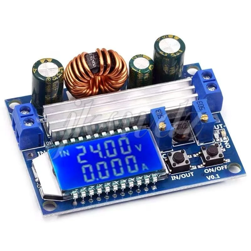 

DC-DC Buck Boost Converter Module 5.5-30V to 0.5-30V 4A 35W Adjustable Step Up Down Voltage Regulator LCD Digital Voltmeter