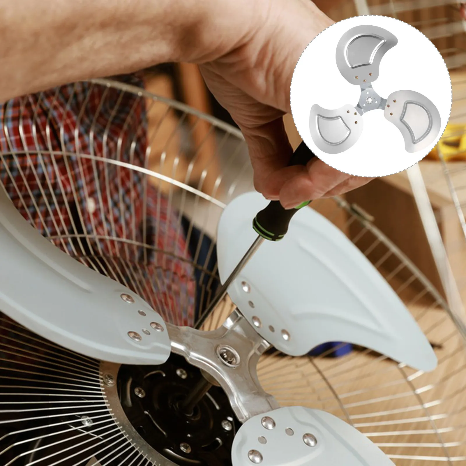 

16 Inch Replacement Fan Blades for Floor Fans Aluminum Pedestal Fan Blades Quiet Efficient Airflow for Factory Office Warehouse