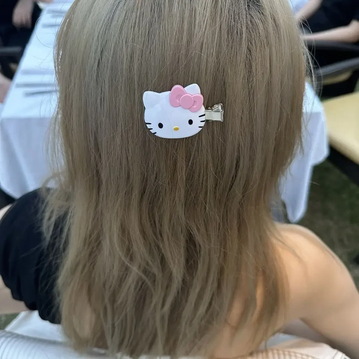 Sanrio Hello Kitty Grampo de Cabelo para Meninas, Acessório Anime, De Alta Aparência, Elegante, Bonito Dos Desenhos Animados, Headband, Gravata De Cabelo, Presente De Férias