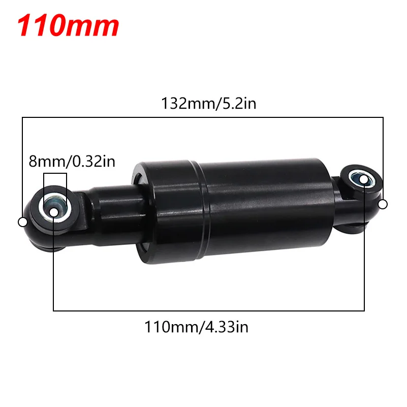 110 125 150mm Rear Shock Absorber Built-in Coil Spring Hole Spacing For KuGoo M4 Electric Scooter