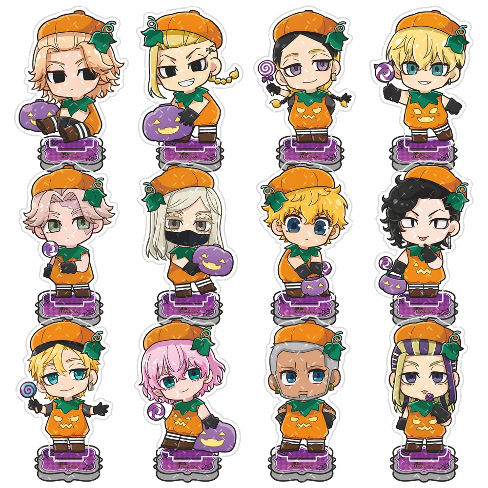 Tokyo Revengers 10cm Acrylic Stand Figure Keychain Halloween Pumpkin Chibi Tabletop Decor Collectible Ornament Gift for Fans
