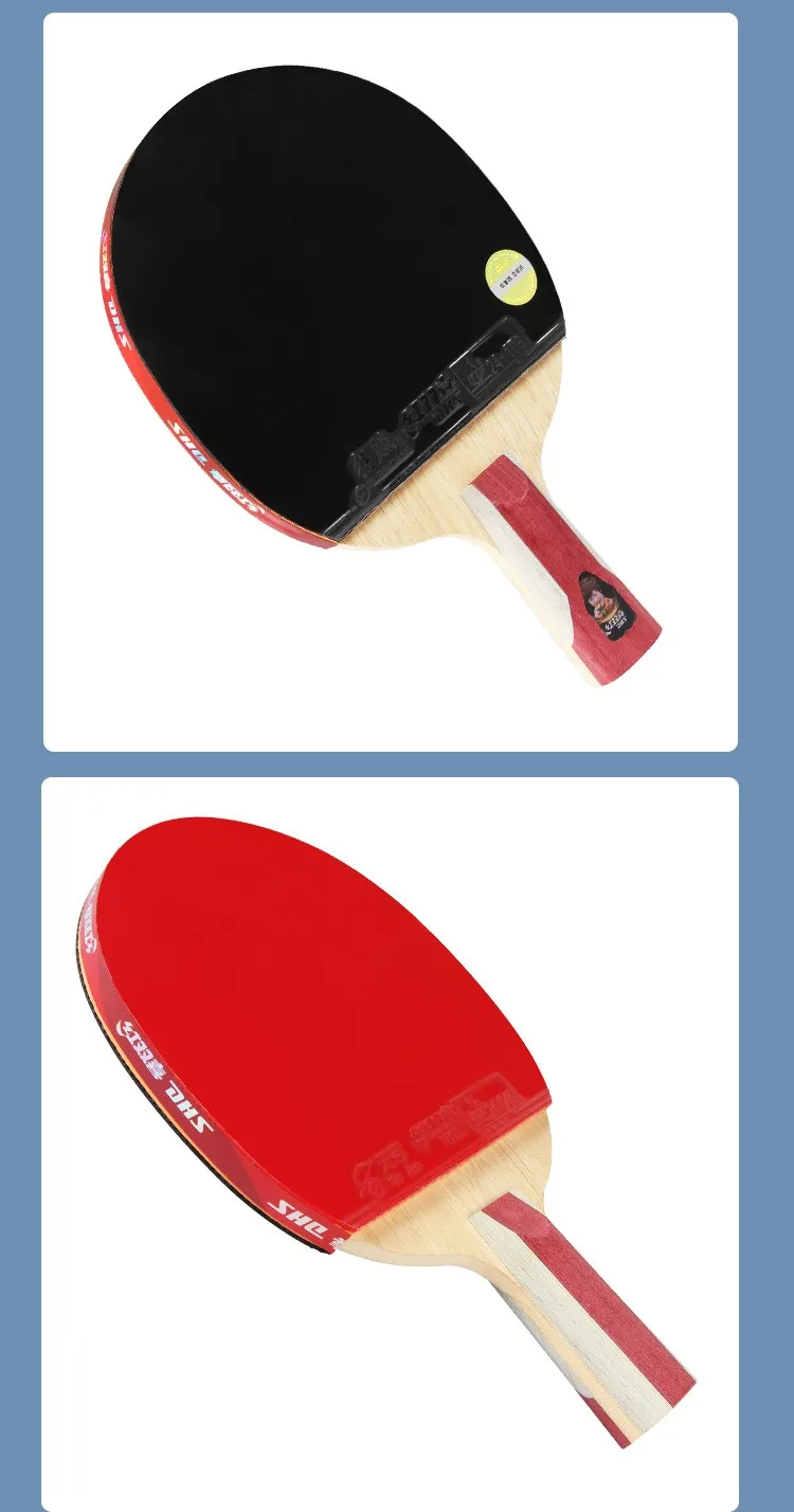 DHS H4002 4/5/6 Sterne Tischtennisschläger H5002 H6002 Ping-Pong-Schläger Professioneller Holzschläger mit Klebegummi – Detail 39