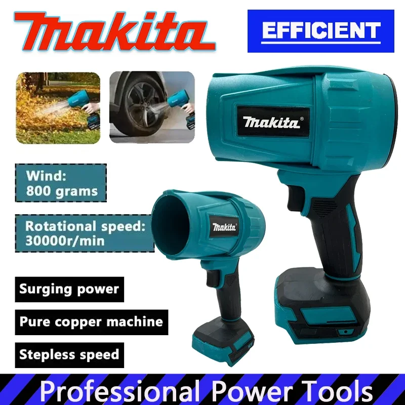 

Makita 30000RPM Wind Speed Violent Blower Turbo Jet Fan Electric Air Duster Turbo Rechargeable With Light Car Cleanin Tool