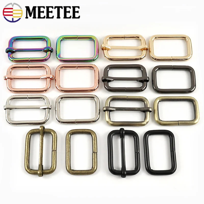 50/100Pcs 20-50mm Tri Glide Slider Clasp Metal Bag Ring Buckle for Bags Strap Keychain Carabiner DIY Sewing Hardware Accessoies