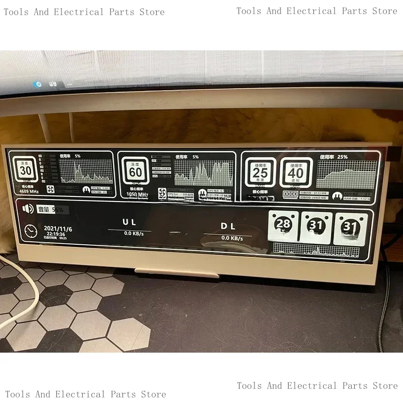 Top Chassis Secondary 14- 12.6-Inch Display Computer Temperature Monitoring Screen Host Status Suitable